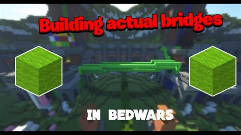 Bedwars But I Have To Build Actual Bridges Hypixel Bedwars Youtube