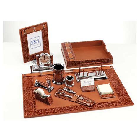 There are many types of desk pads in market and therefore when buying it becomes hard to choose the most appropriate. Classic Tan Crocodile Premier Leather Desk Set - Paolo ...