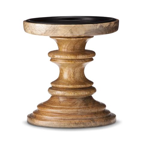 Whatever you decide they are sure to make a great addition to your home decor. Threshold™ Short Wood Pillar Candle Holder | Artesanato em ...