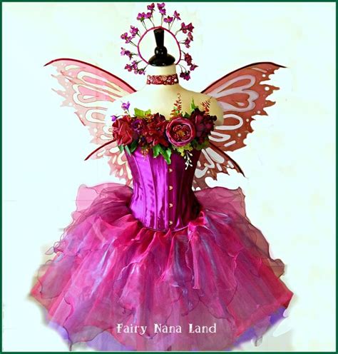 Fairy Costume Adult Medium The Flower Faerie Queen In Fuchsia