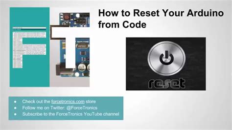 How To Reset Your Arduino From Code Youtube
