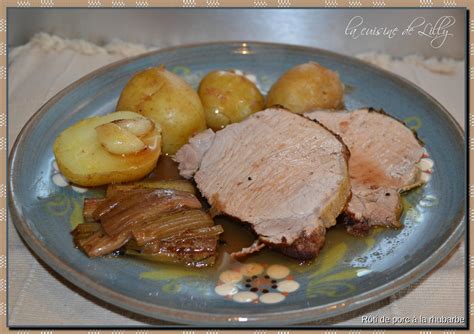 Rôti de porc à la rhubarbe