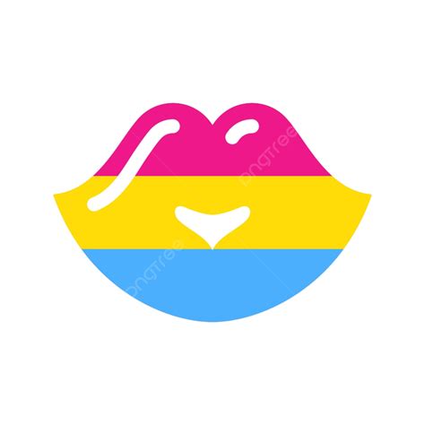 lgbt pride clipart png images symbol lips with pansexuality flag lgbt pride lgbtq icon shape