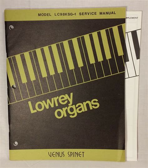 Lowrey Organ Service Manuals Model L U Pick 1 Ebay