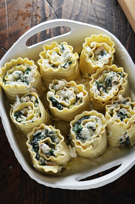 In another medium size bowl, combine spinach, egg and ricotta. White Chicken Lasagna Roll Ups - Host The Toast