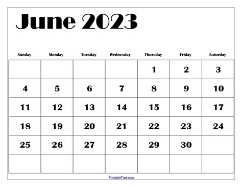 Free June 2023 Calendar Printable Pdf With Holiday Templates