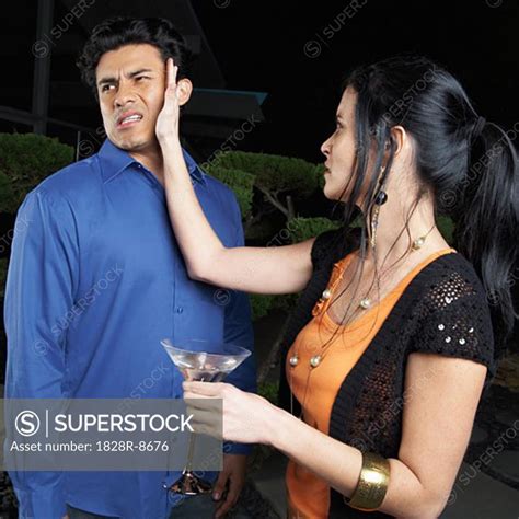 Woman Slapping Man Superstock