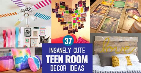 These little projects will get teens creative! 37 Insanely Cute Teen Bedroom Ideas for DIY Decor | Crafts ...