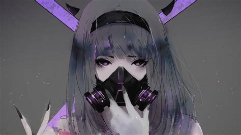 Anime Girl Mask Dark Wallpapers Wallpaper Cave