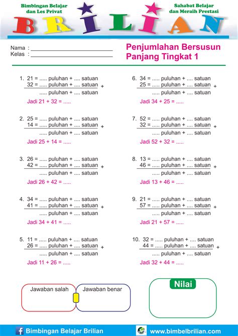 Soal Matematika Kelas 1 Sd Penjumlahan Dan Pengurangan