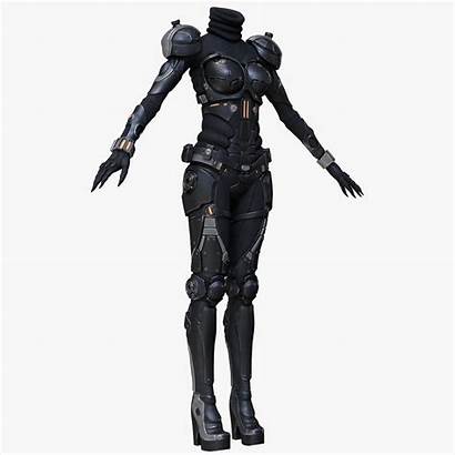 Armor Suit Sci Fi Female 3d Armour