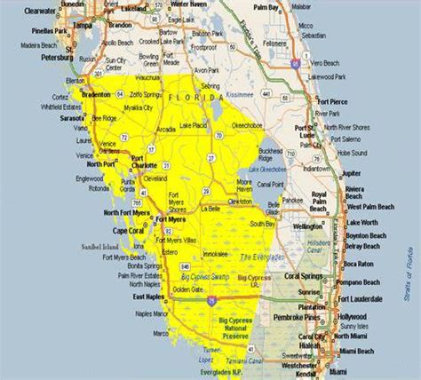 Map Of Southwest Florida Cities Area Is From Southwest Tip Of