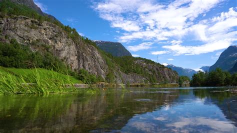Beautiful Nature Norway Natural Landscape Lovatnet Lake Stock Video Footage Storyblocks