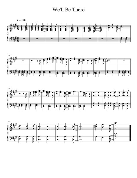 we ll be there we bare bears theme sheet music for piano download free in pdf or midi