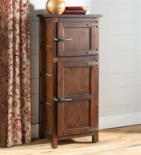 This is a jelly cabinet with four shelves and screened door made out of solid knotty pine. Portland Ice Box Wood Jelly Cabinet with Replica Hardware ...