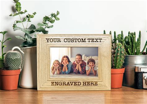 Custom Photo Frame Personalized Frame Custom Engraved Wood Etsy