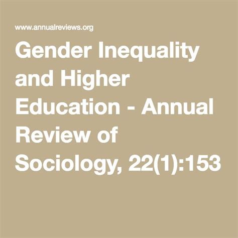 Gender Inequality And Higher Education With Images