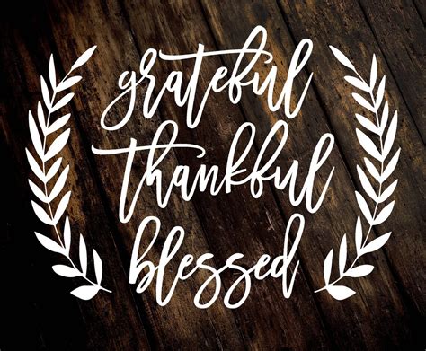 SVG Cut File Grateful Thankful Blessed DXF EPS For Cricut Etsy