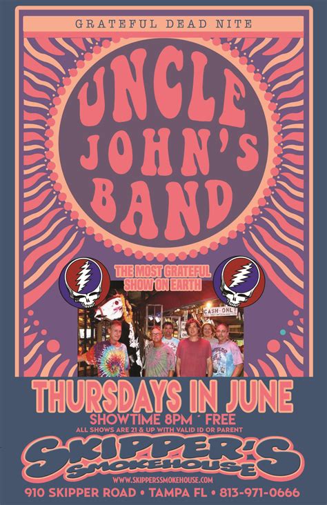 Grateful Dead Nite W Uncle Johns Band Free Skippers Smokehouse