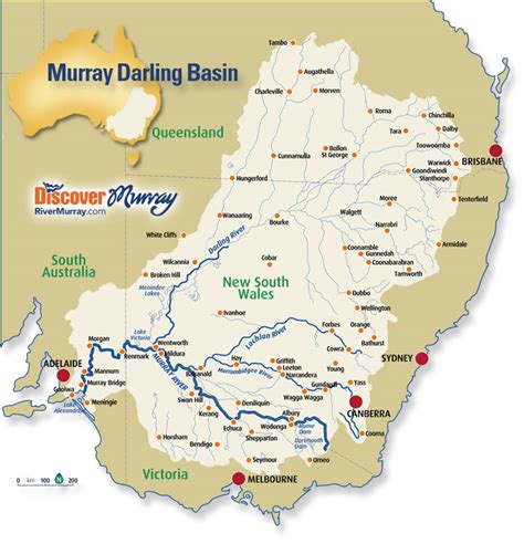 Map The Murray Darling River System