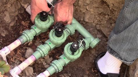 Wire it to the control valve using a waterproof pipe. How to install Orbit Automatic Sprinkler Valve System - Grass Lawn - YouTube