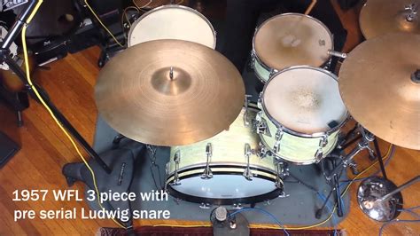 1957 Wfl Wmp 3 Piece Kit And Pre Serial Ludwig Wmp Snare Youtube