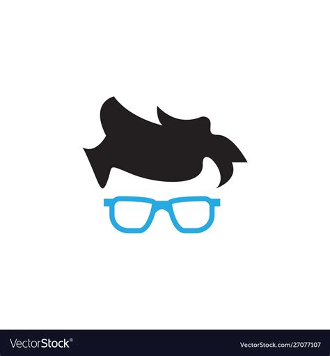 Geek Glasses Graphic Design Template Isolated Vector Image