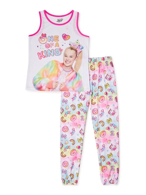 Jojo Siwa Girls Pajama Set 2 Piece Sizes 4 12