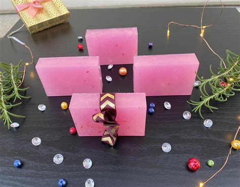 Rectangular Pink Shimmery Bar Soap Etsy