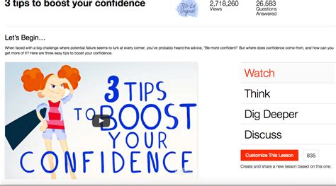 3 Tips To Boost Your Confidence Video For 3rd 8th Grade Lesson Planet