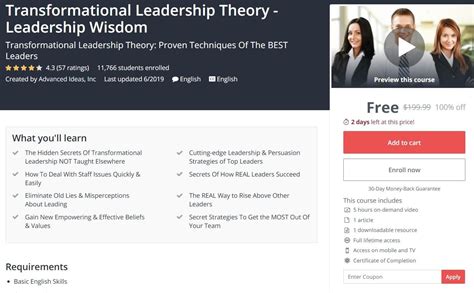 Transformational Leadership Theory - Leadership Wisdom | Leadership theories, Leadership 