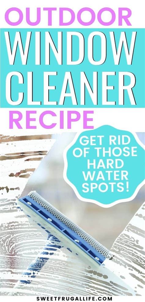 Homemade Outdoor Window Cleaner Sweet Frugal Life Recipe Window Cleaner Recipes Clean