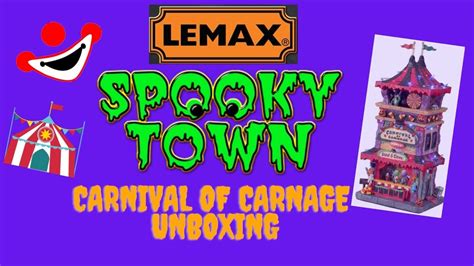 Lemax Spooky Town 2021 Carnival Of Carnage Tower Unboxing Youtube