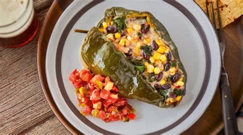 Southwest Pepper Jack Stuffed Poblano Packets Wisconsin Cheese