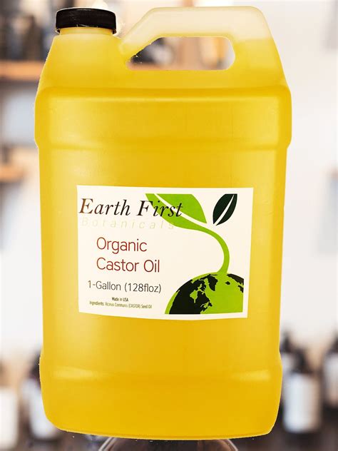 100 Pure Organic Castor Oil 1oz 1 Gallon Etsy