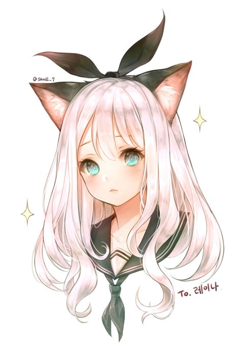 Anime Boy With White Hair And Cat Ears