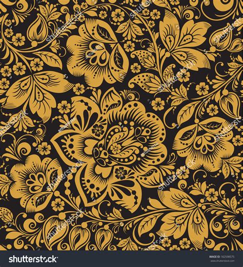 Maybe you would like to learn more about one of these? Seamless Floral Pattern Gold Flowers On Stock Vector ...