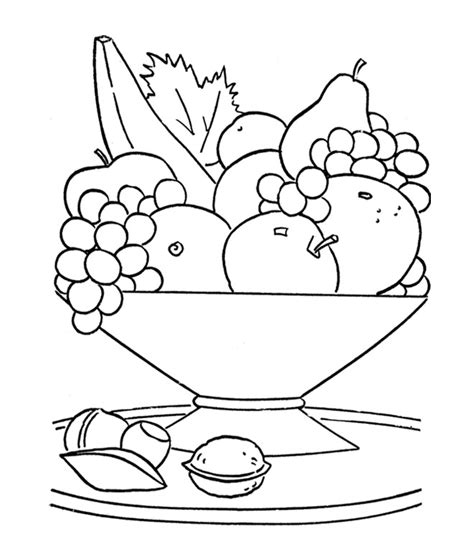 Tracez le contour du bol de fruits en essayant de varier l'épaisseur du trait et le degré de noirceur de la ligne. Dessins et Coloriages: Page de coloriage grand format à ...