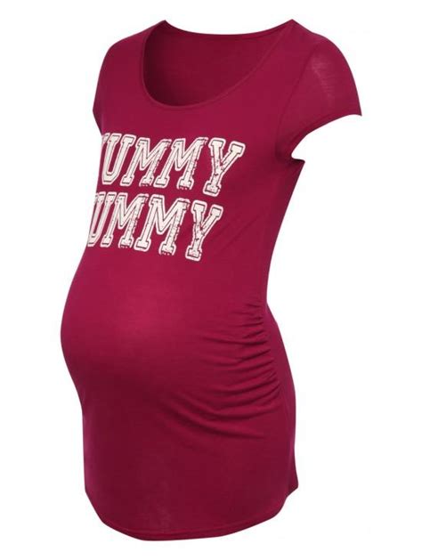 Womens Yummy Mummy Maternity T Shirt Peacocks