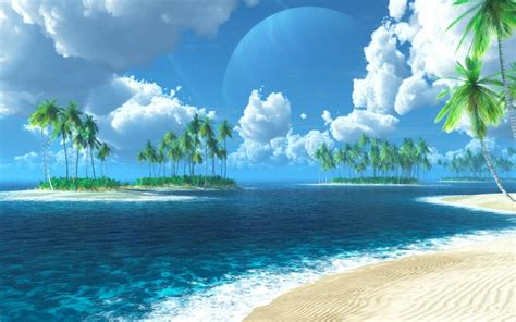 Beach Island Peaceful Tropical Island Nature Beaches Hd Desktop Wallpaper