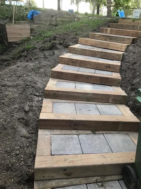 I Built Some Stairs On A Hill Landscaping Backyard Hill