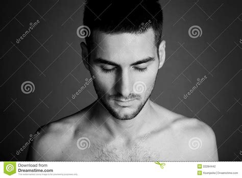 Portrait Of Young Man Looking Down Male Art Photography Portrait