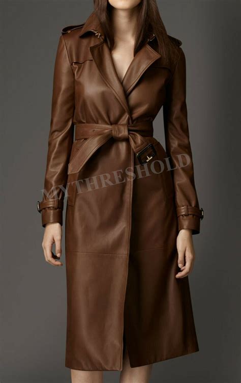 Leather Coat Outfit Brown Leather Coat Leather Trench Coat Leather Jacket Real Leather