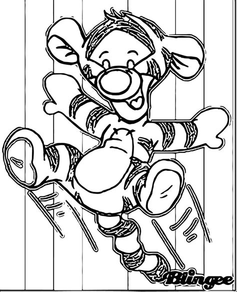 Baby Tigger Blingee Coloring Page