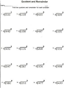 long division guided practice  worksheets  wilbert mitchell