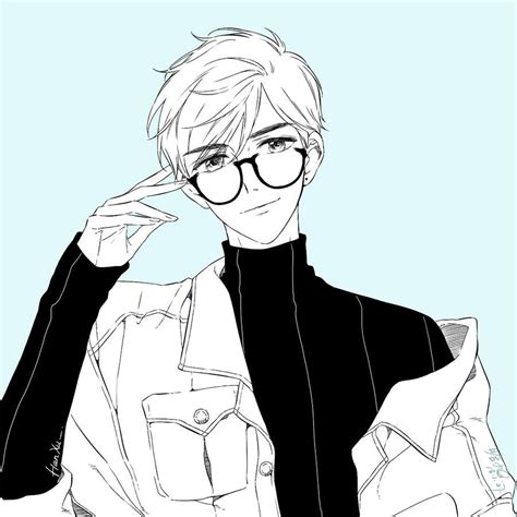 Boy Anime Drawings With Glasses Bmp Extra
