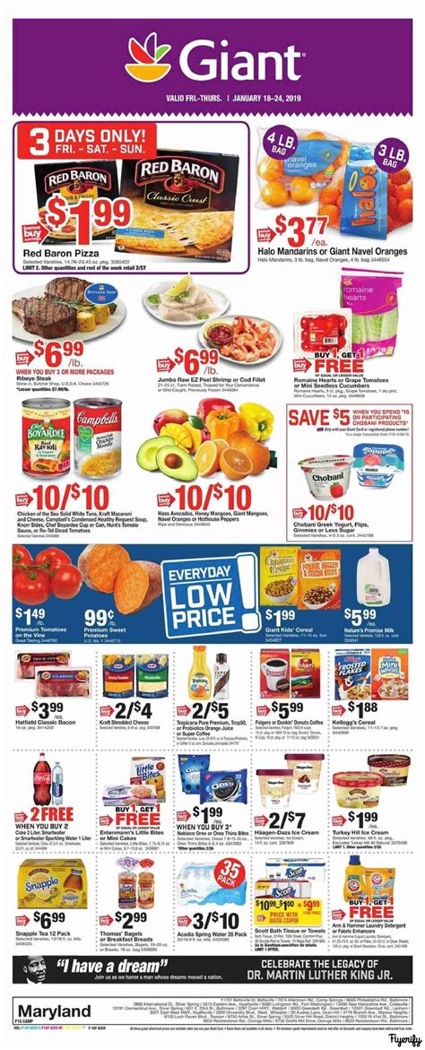 4/ $10.00 when you buy 4. Giant Food Weekly Ad & Flyer January 18 to 24 Canada