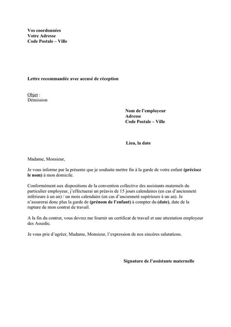 Lettre De D Mission De Lassistante Maternelle Doc Pdf Page Sur