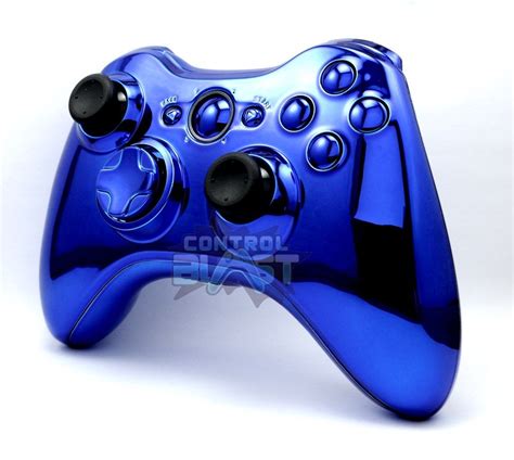 Chrome Blue Custom Xbox 360 Controller Shell Uk