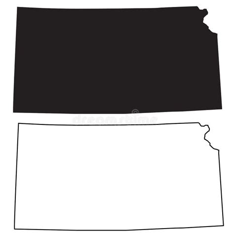 Kansas Map On White Background Kansas State Sign Kansas State Of Usa
